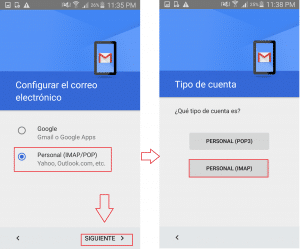 Instalación de correo en dispositivos Android.