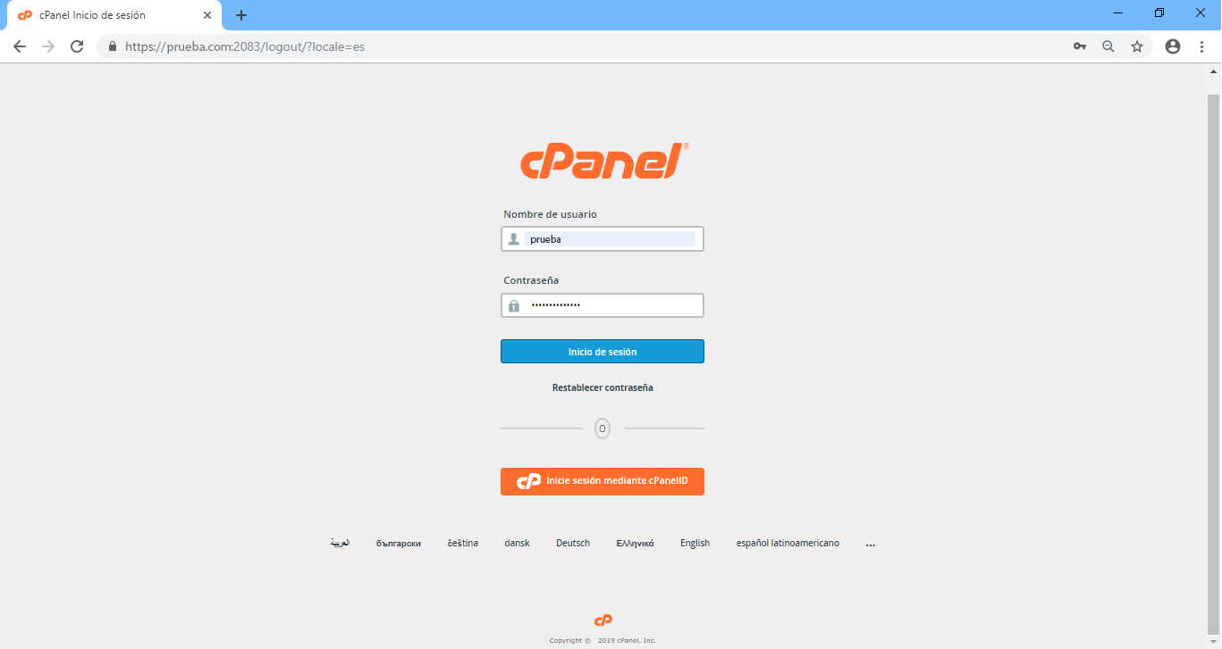 Hosting con Cpanel